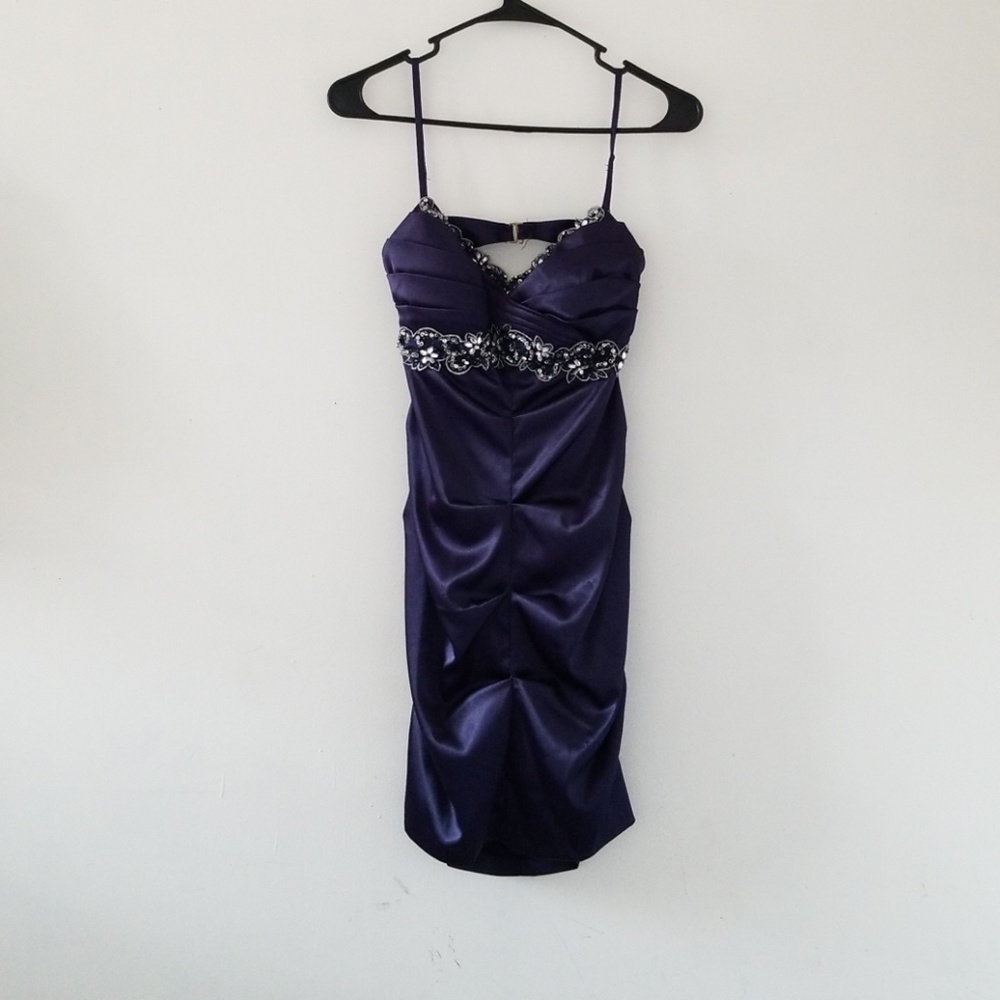 Navy Blue Mini Dress